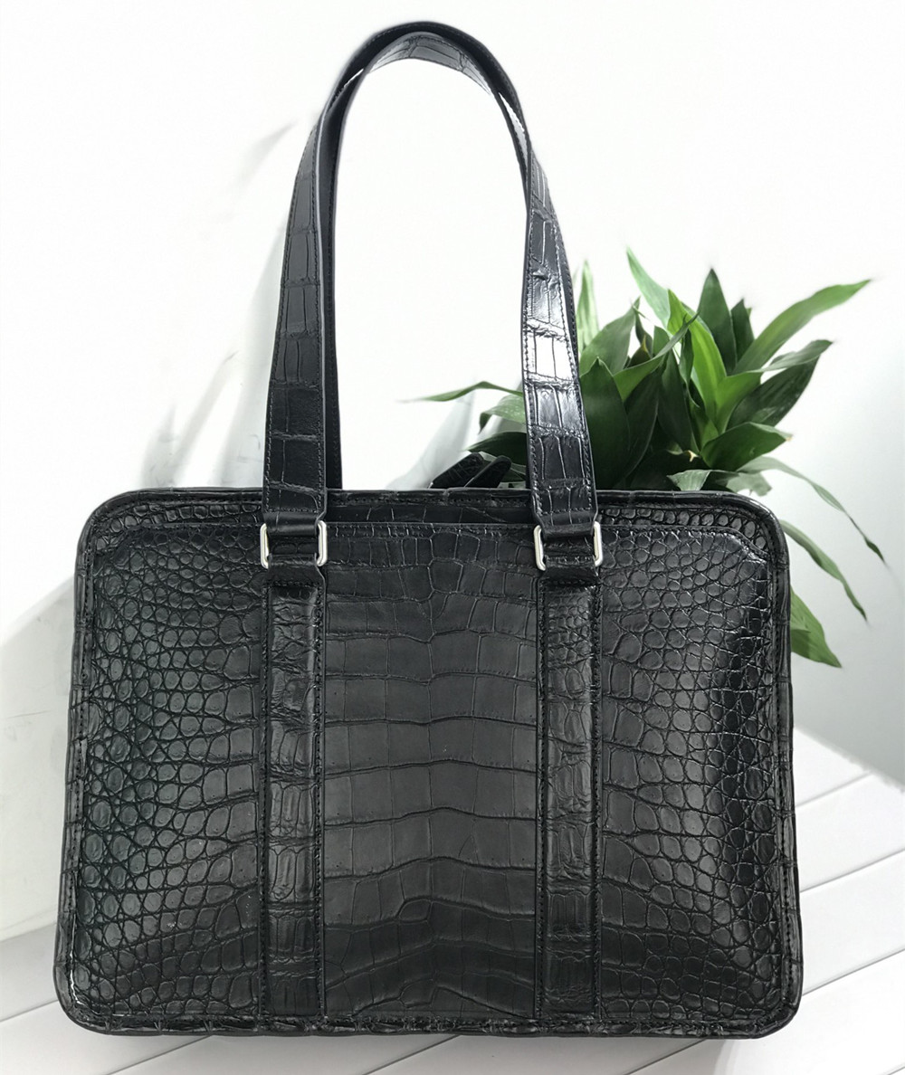 Luxury Bags For Men Brands - New Crocodile Leather Laptop Bag Real