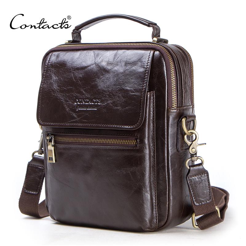 Luxury Bags For Men Brands - CONTACT'S new genuine leather messenger bag