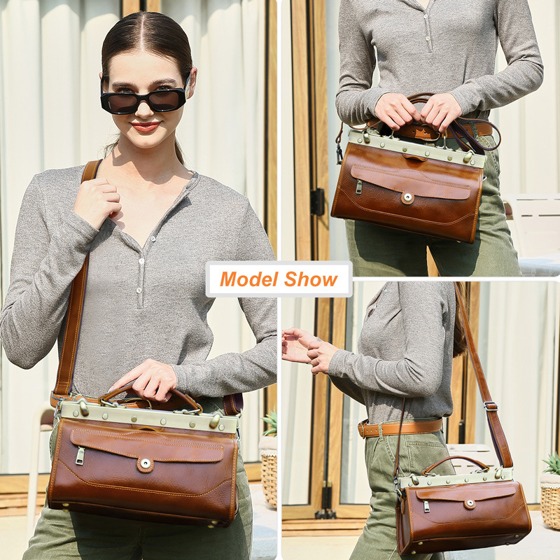 Full Grain Lamb Cowhide Leathe - Luxury Bags Leather recension och pris