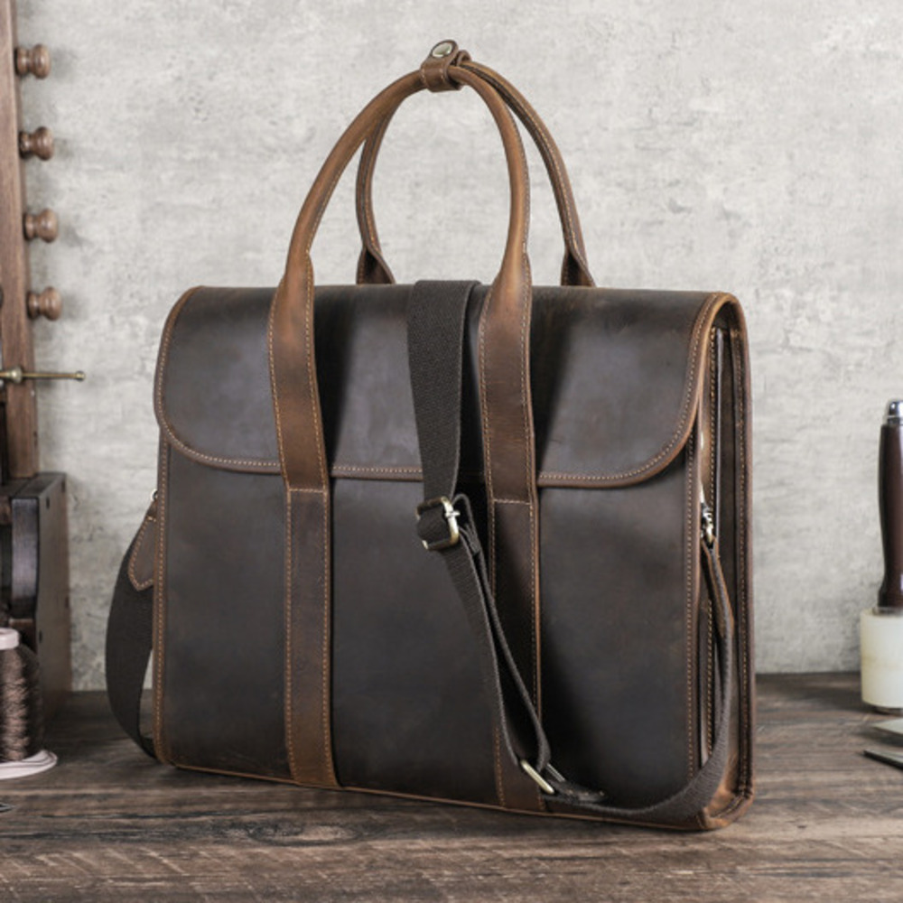 2025 Black Crazy Horse Men's S - Luxury Bags For Men Brands recension och pris