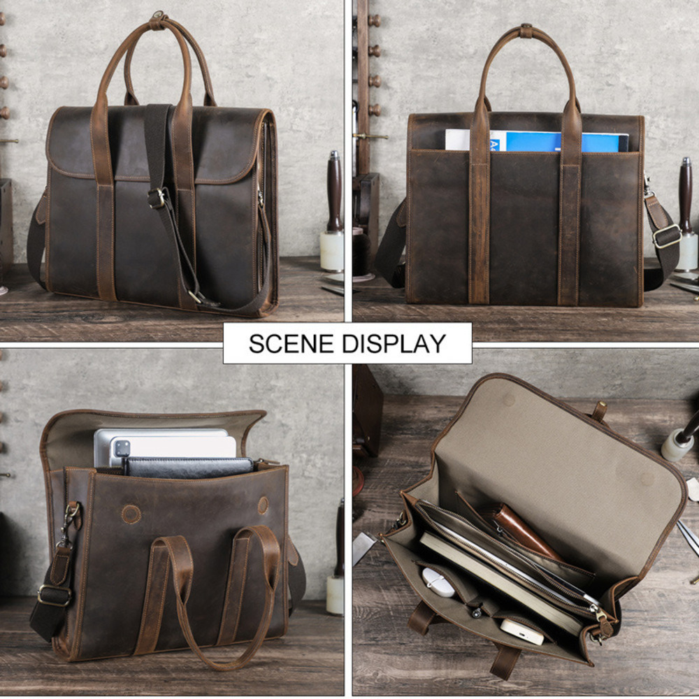 2025 Black Crazy Horse Men's S - Luxury Bags For Men Brands recension och pris